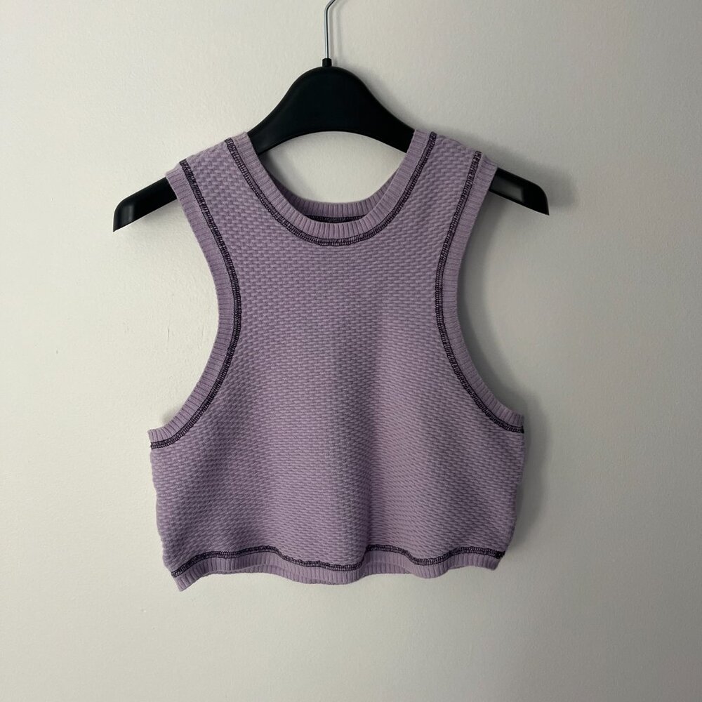 BDG Purple Ribbed Tank Top